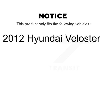 Front Disc Brake Caliper Coated Rotors And Ceramic Pads Kit For 2012 Hyundai Veloster KCG-100741C
