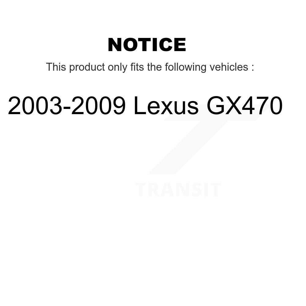 Front Disc Brake Caliper Coat Rotors And Semi-Metallic Pad Kit For 2003-2009 Lexus GX470 KCG-100753S