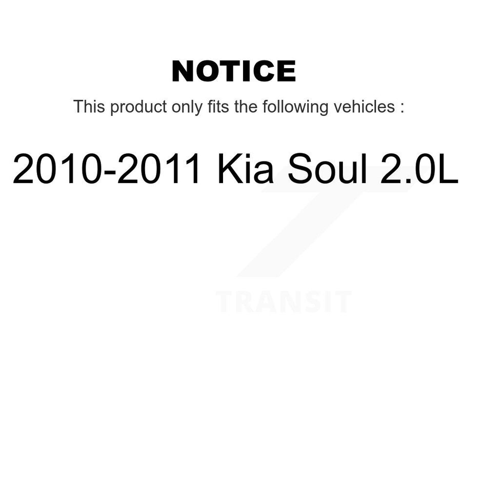 Front Disc Brake Caliper Coat Rotors & Semi-Metallic Pad Kit For 2010-2011 Kia Soul 2.0L KCG-100773P