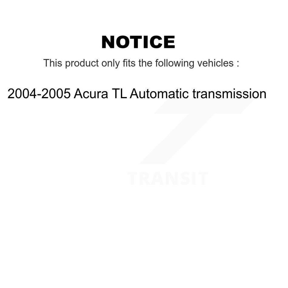 Front Rear Disc Brake Caliper Coated Rotors And Semi-Metallic Pads Kit (10Pc) For 2004-2005 Acura TL Automatic transmission KCG-100804S