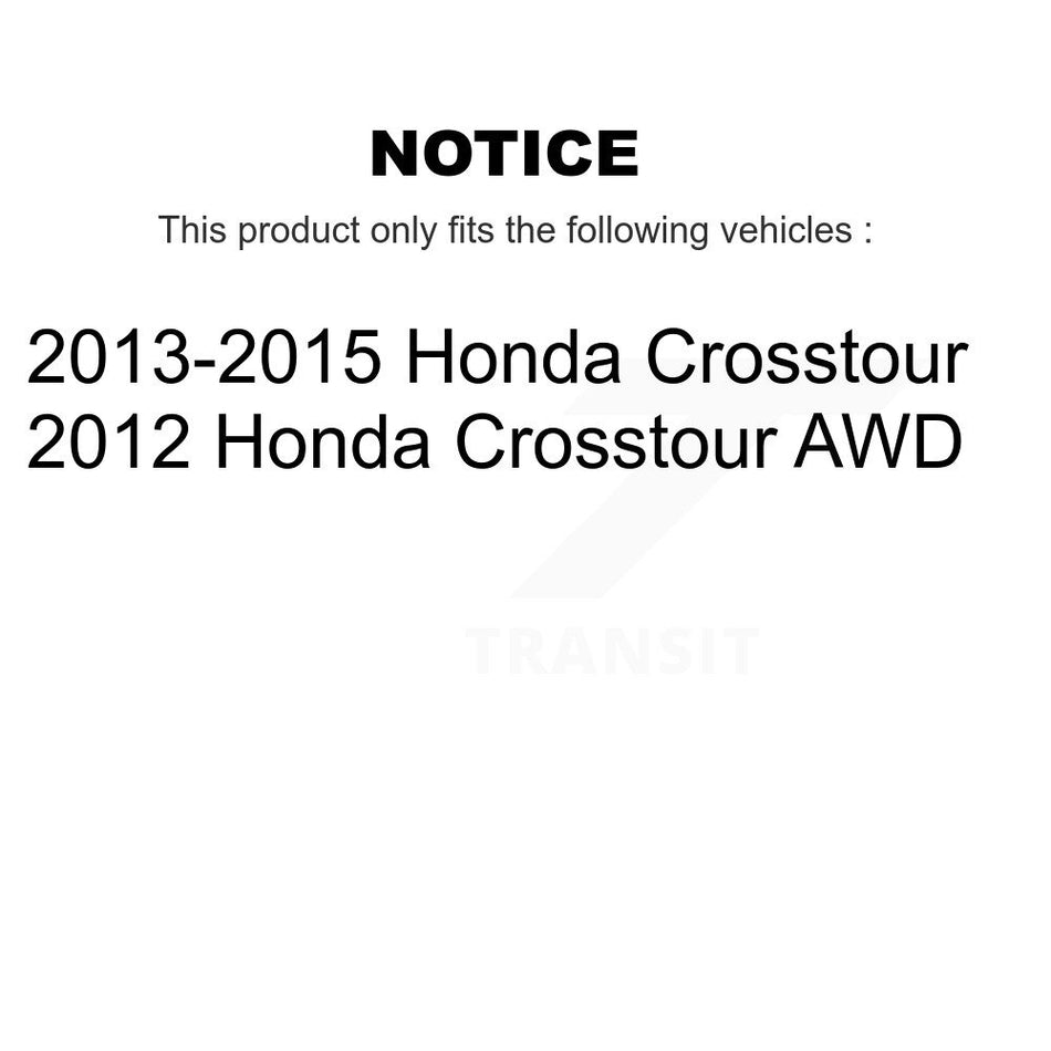 Front Rear Disc Brake Caliper Coat Rotors And Ceramic Pad Kit (10Pc) For Honda Crosstour KCG-100828T