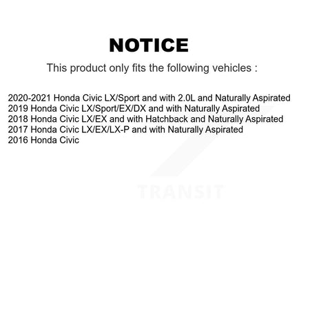 Front Rear Disc Brake Caliper Coat Rotors & Semi-Metallic Pad Kit (10Pc) For Honda Civic KCG-100883S