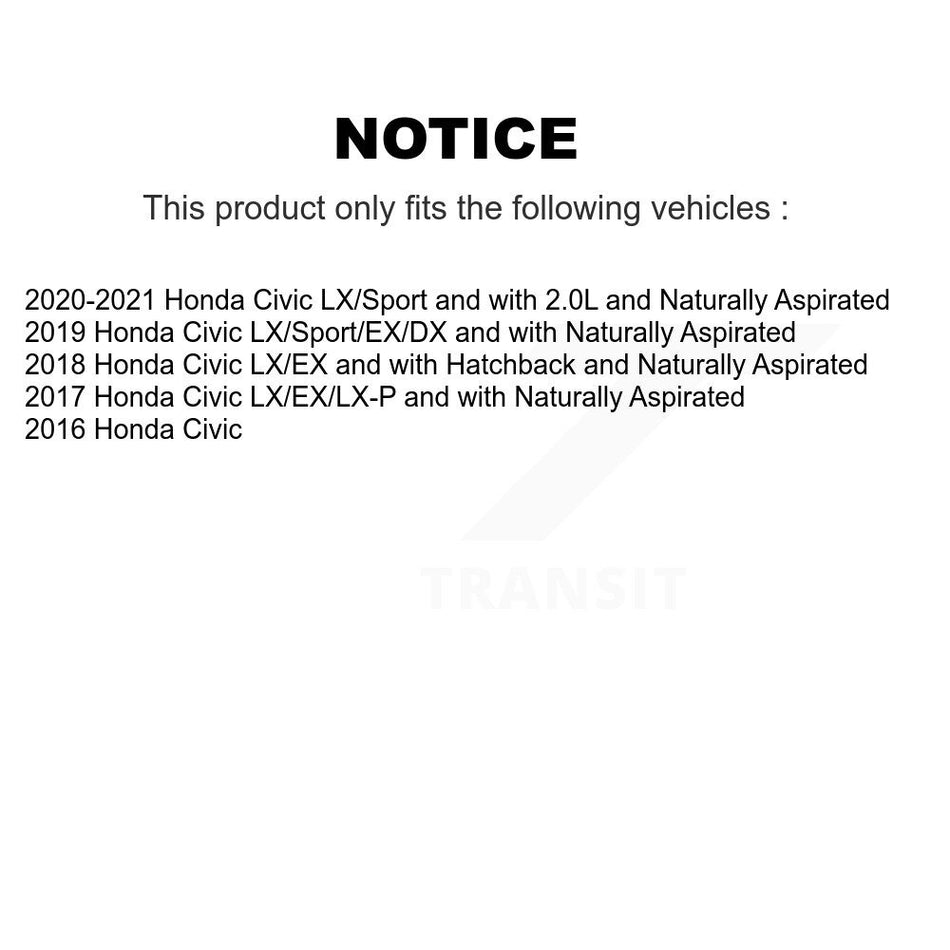 Front Rear Disc Brake Caliper Coat Rotors & Semi-Metallic Pad Kit (10Pc) For Honda Civic KCG-100883S