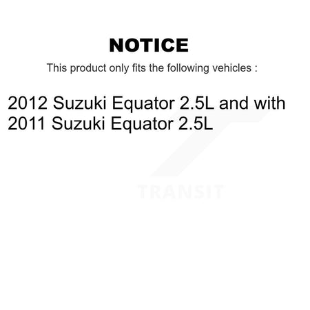 Front Rear Disc Brake Caliper Coat Rotor Semi-Metallic Pad Kit (10Pc) For Suzuki Equator KCG-100894P