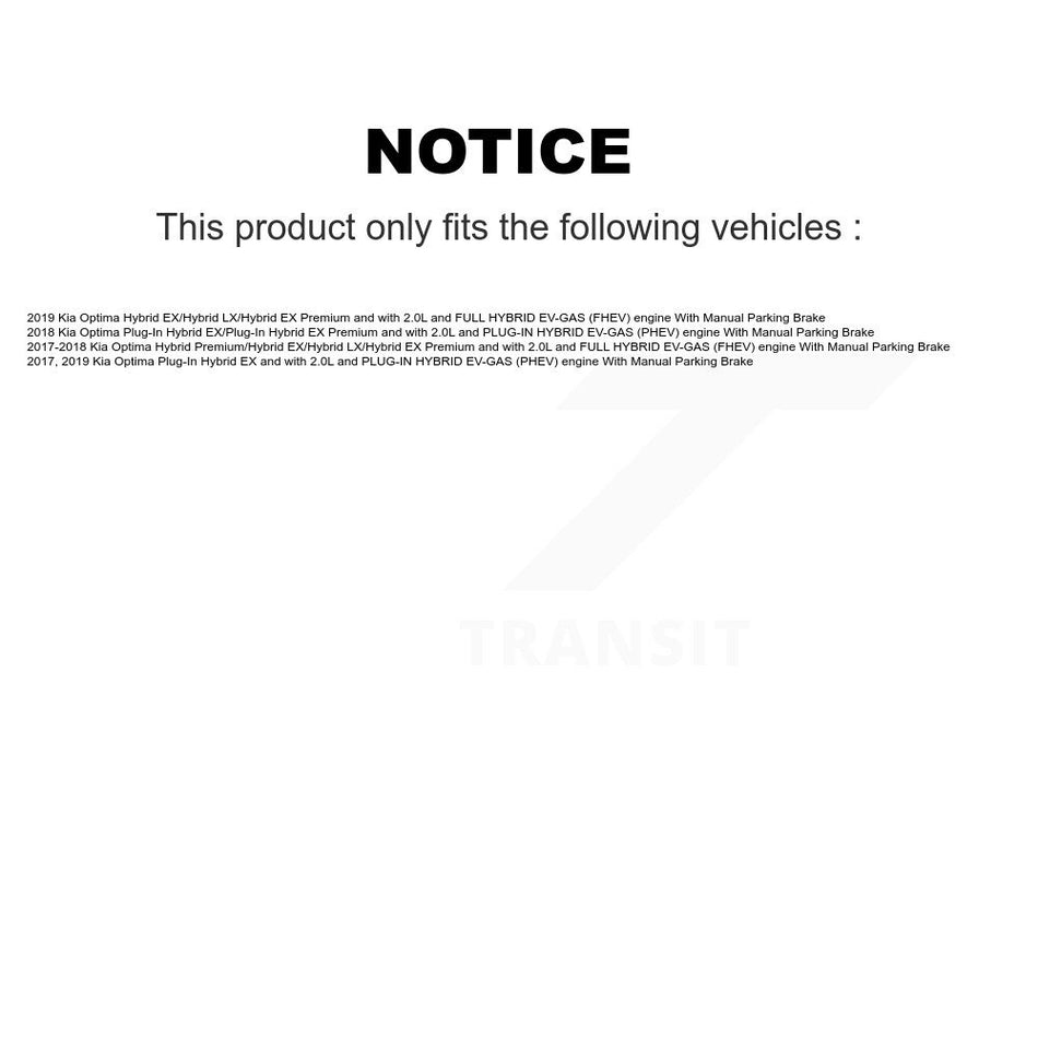Front Rear Disc Brake Caliper Coat Rotor And Semi-Metallic Pad Kit (10Pc) For Kia Optima KCG-100946P
