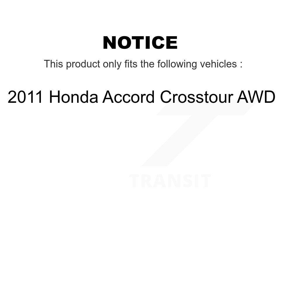 Front Rear Brake Caliper Coat Rotors & Ceramic Pad Kit (10Pc) For Honda Accord Crosstour KCG-101016C