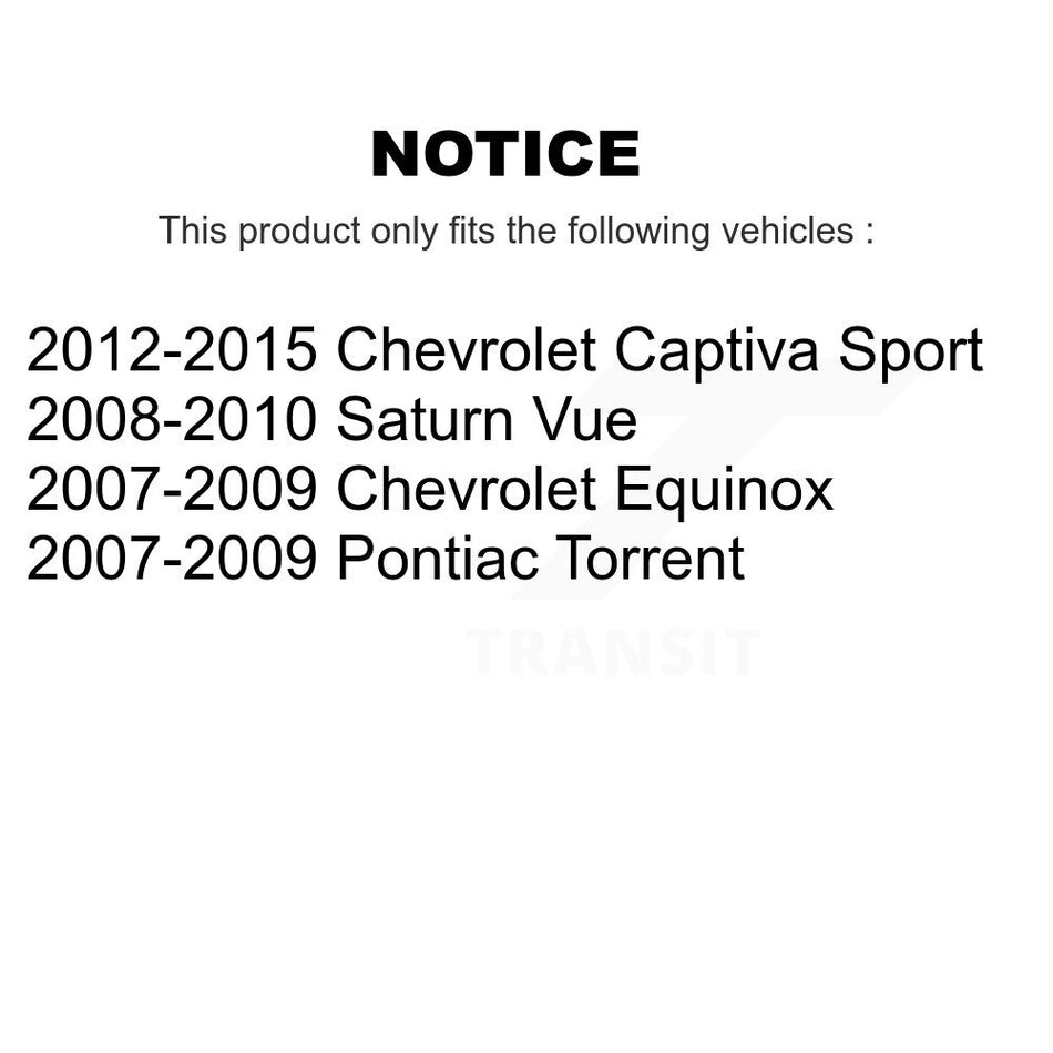 Front Rear Brake Caliper Coat Rotor & Semi-Metallic Pad Kit (10Pc) For Chevrolet Equinox KCG-101036P