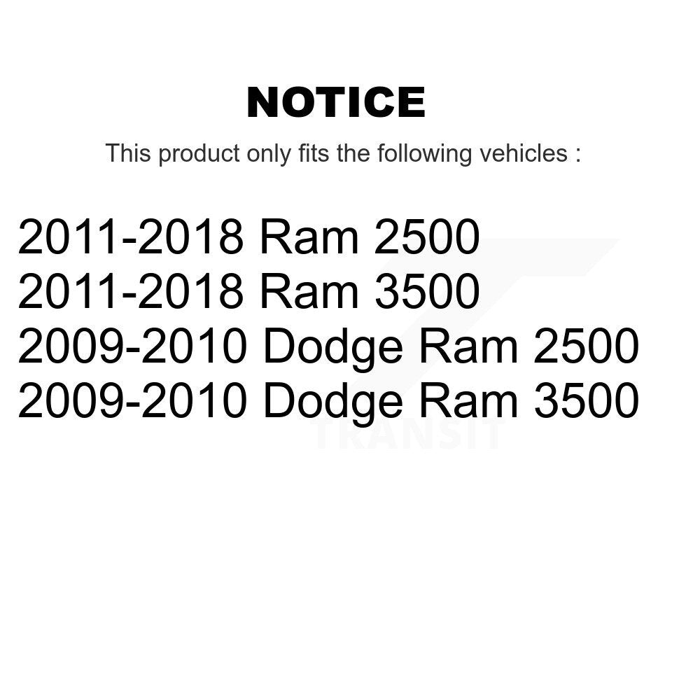 Front Disc Brake Caliper Coated Rotors And Ceramic Pads Kit For Ram 3500 2500 Dodge KCG-101136T