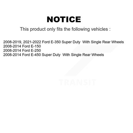 Front Brake Caliper Coat Rotor And Semi-Metallic Pad Kit For Ford E-350 Super Duty E-250 KCG-101451N