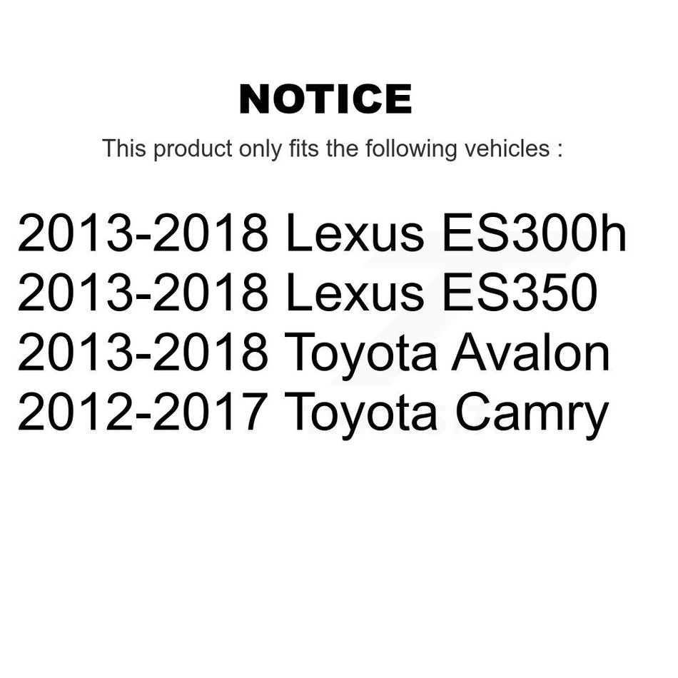 Front Rear Brake Caliper Coat Rotors Ceramic Pad Kit (10Pc) For Toyota Camry Lexus ES350 KCG-101766N