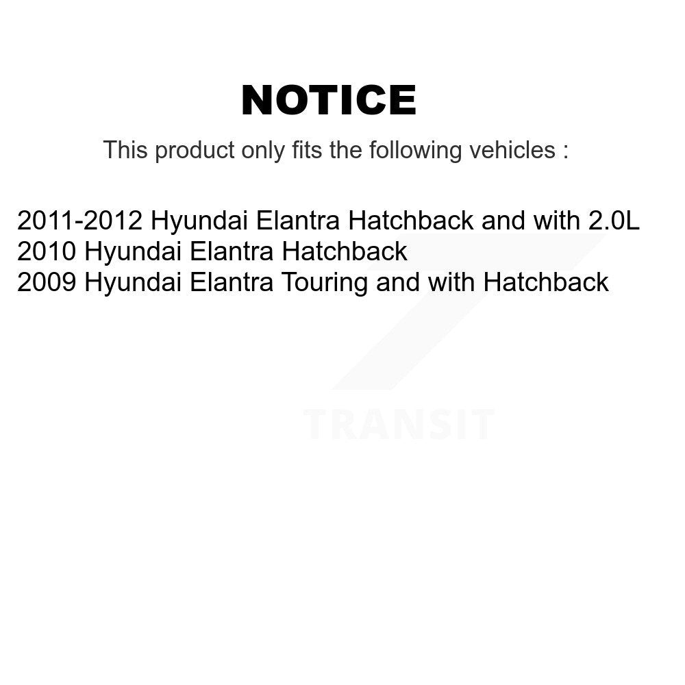 Front Rear Disc Brake Caliper Coat Rotors And Ceramic Pad Kit (10Pc) For Hyundai Elantra KCG-101789N