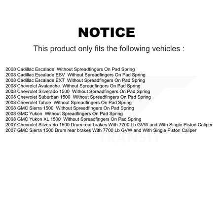 Front Rear Brake Caliper Coat Rotor & Ameribrakes Pad Kit (10Pc) For Chevrolet Silverado KCG-102054N