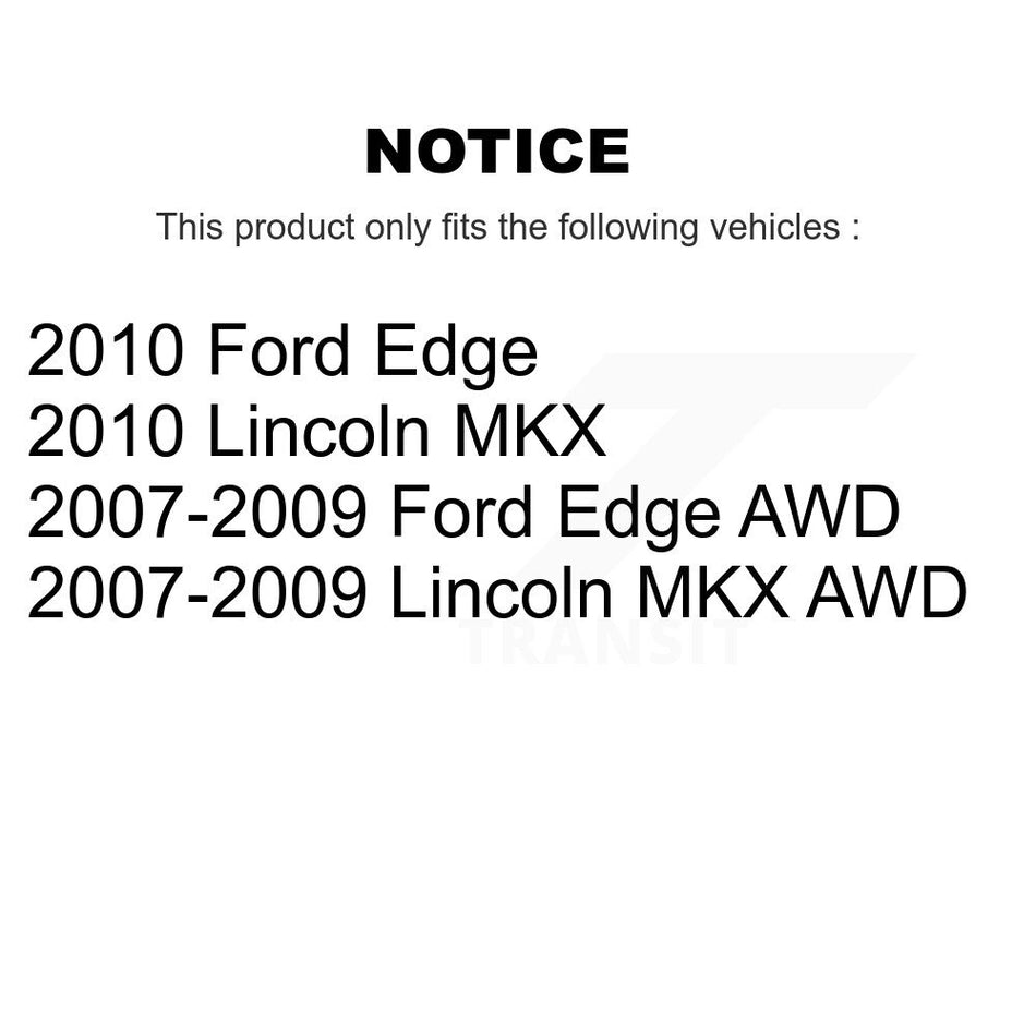 Front Rear Brake Caliper Coat Rotor And Ceramic Pad Kit (10Pc) For Ford Edge Lincoln MKX KCG-102273N