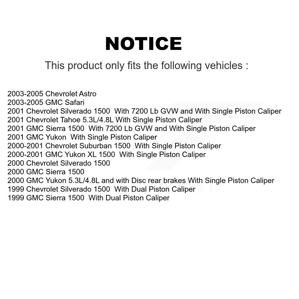 Front Rear Brake Caliper Coat Rotor & Ceramic Pad Kit (10Pc) For Chevrolet GMC Silverado KCG-102304N