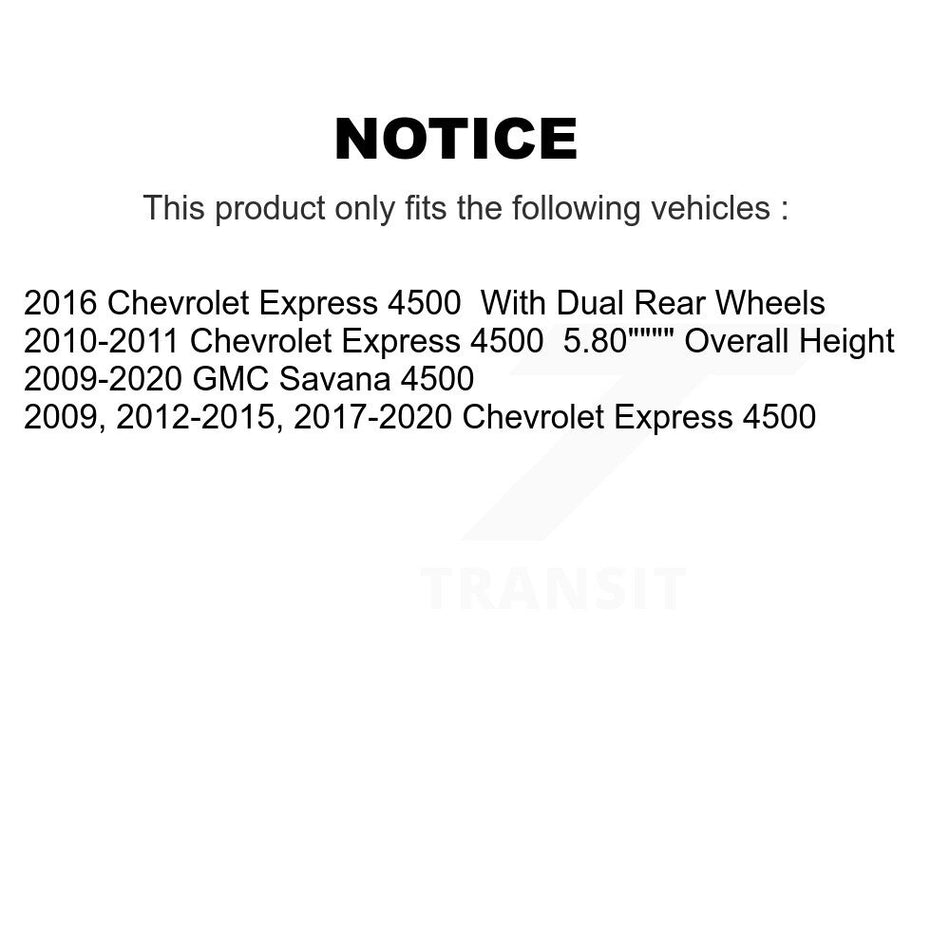 Front Rear Brake Caliper Coat Rotor & Semi-Metallic Pad Kit (10Pc) For Chevrolet Express KCG-102614N
