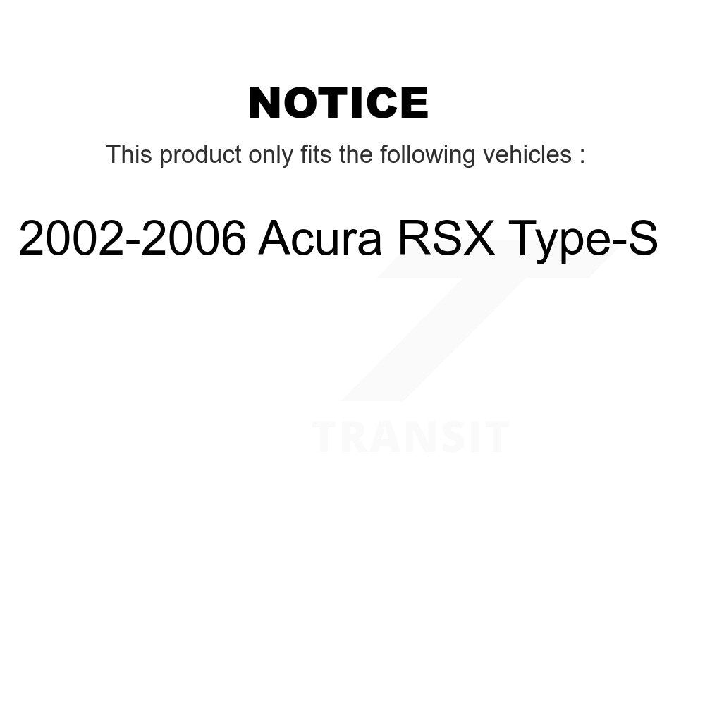 Front Rear Brake Caliper Coat Rotors & Ceramic Pad Kit (10Pc) For 02-06 Acura RSX Type-S KCG-102725N