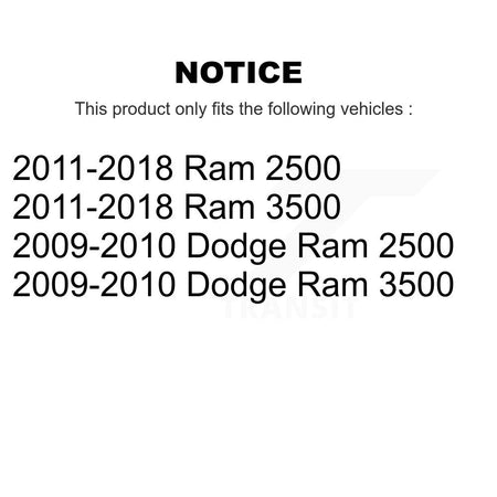 Front Disc Brake Caliper Coated Rotors And Semi-Metallic Pad Kit For Ram 3500 2500 Dodge KCG-102774N
