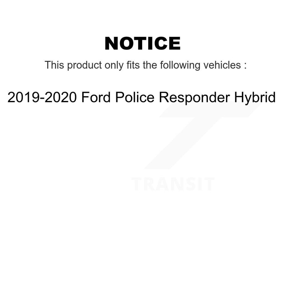 Rear Brake Caliper Coat Rotor Ceramic Pad Kit For 2019-2020 Ford Police Responder Hybrid KCG-102813N