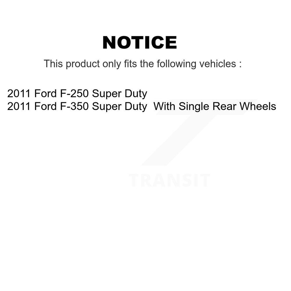 Front Rear Ceramic Brake Pads And Parking Shoes Kit For Ford F-250 Super Duty F-350 KCN-100040
