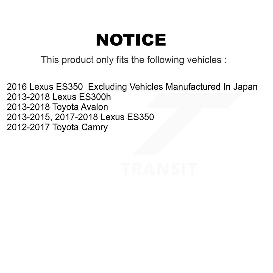 Front Rear Ceramic Brake Pads And Parking Shoes Kit For Toyota Camry Lexus ES350 Avalon ES300h KCN-100048