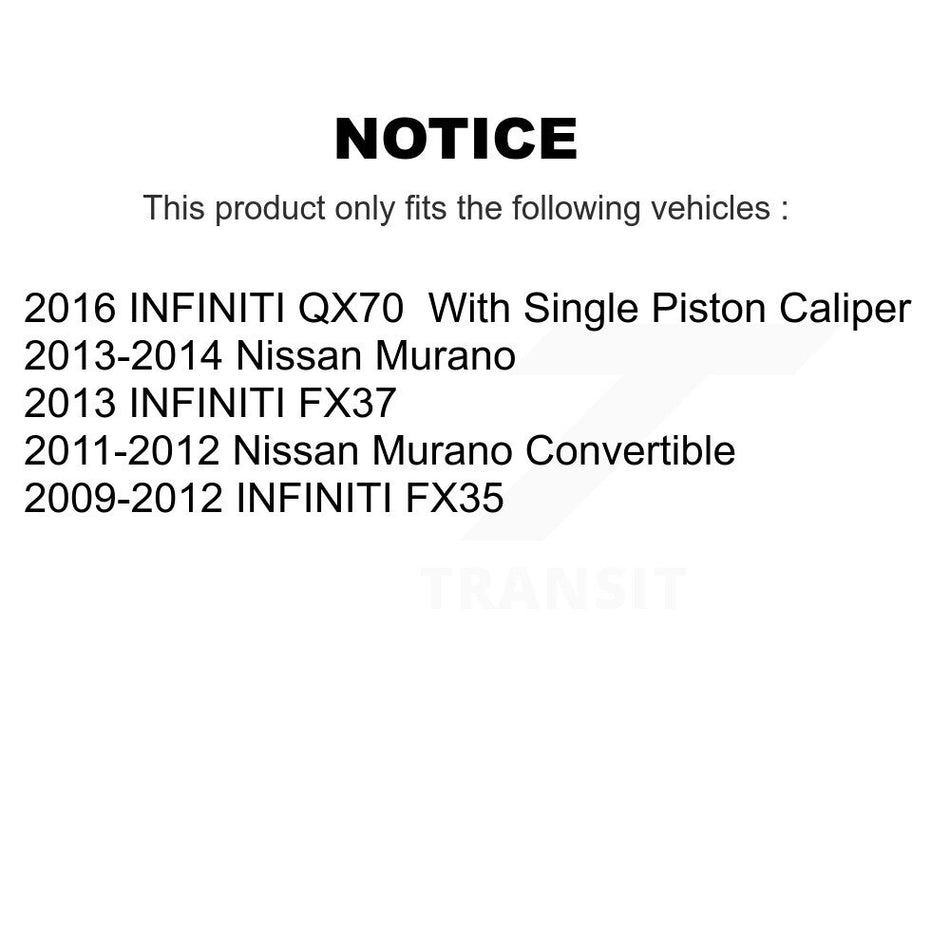 Front Rear Ceramic Brake Pads And Parking Shoes Kit For Nissan Murano INFINITI FX35 M37 QX70 FX37 Q70 Q70L M56 M35h KCN-100069