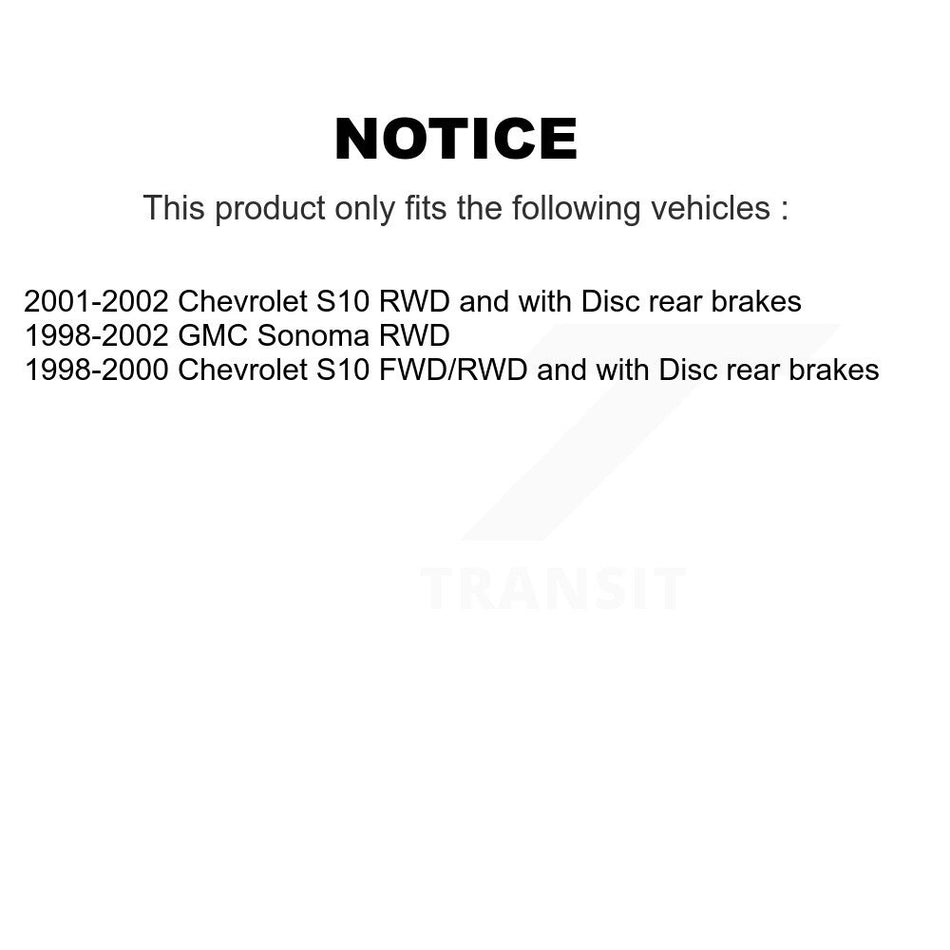 Front Rear Ceramic Brake Pads And Parking Shoes Kit For Chevrolet S10 GMC Sonoma KCN-100101