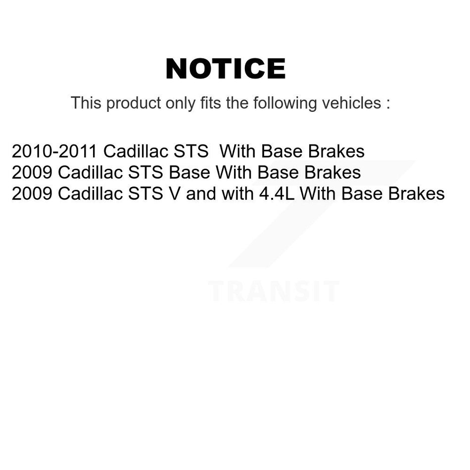 Front Rear Ceramic Brake Pads And Parking Shoes Kit For Cadillac STS With Base Brakes KCN-100104