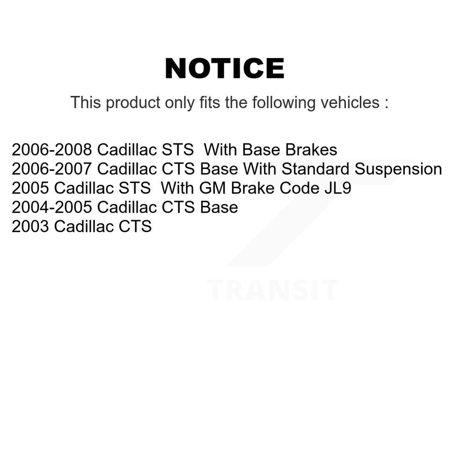 Front Rear Ceramic Brake Pads And Parking Shoes Kit For Cadillac CTS KCN-100107