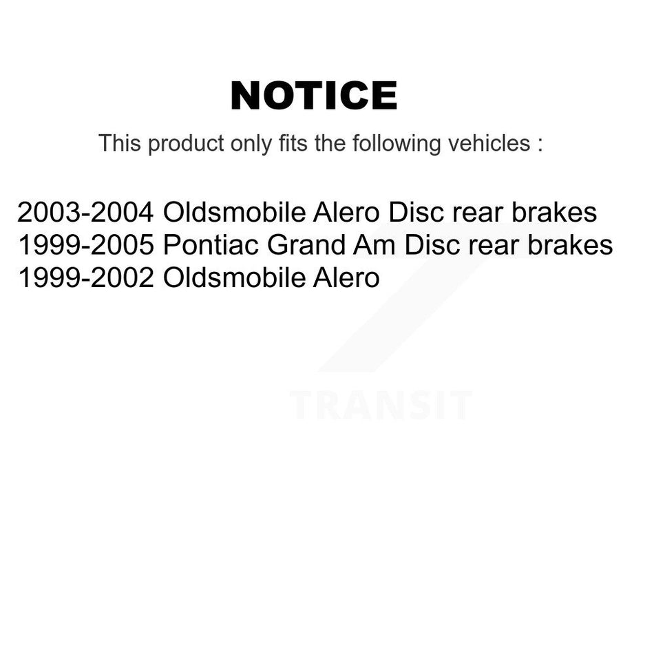 Front Rear Ceramic Brake Pads And Parking Shoes Kit For Pontiac Grand Am Oldsmobile Alero KCN-100136
