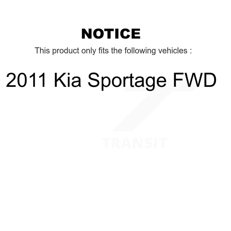 Front Rear Ceramic Brake Pads And Parking Shoes Kit For 2011 Kia Sportage FWD KCN-100145