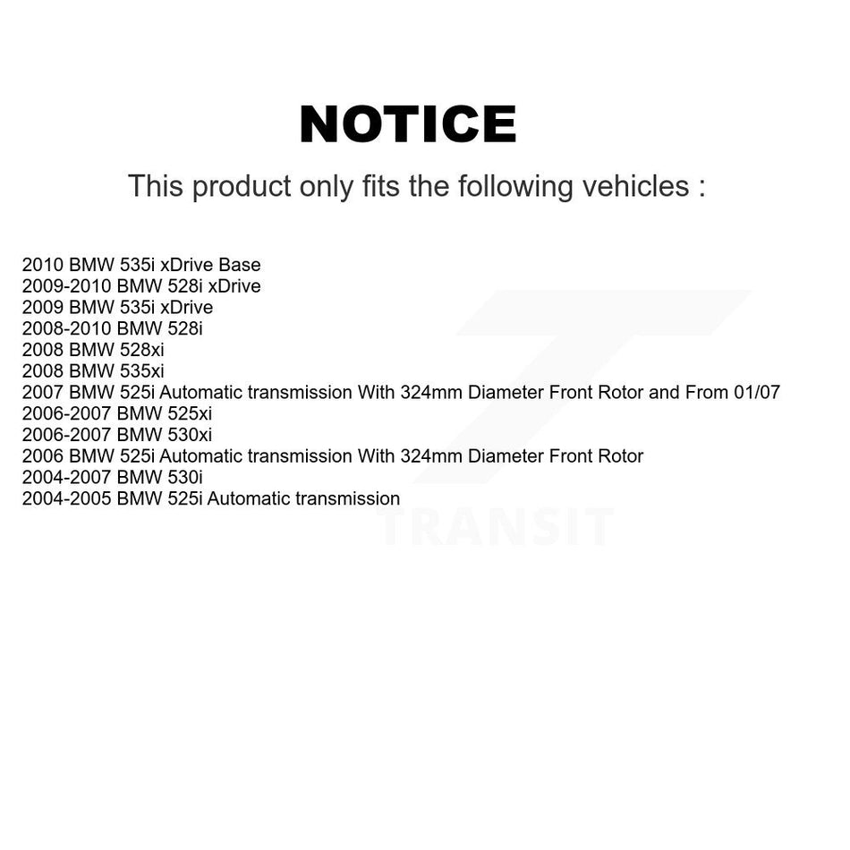 Front Rear Ceramic Brake Pads And Parking Shoes Kit For BMW 530i 528i 525i 530xi 535xi 535i xDrive 528xi 525xi KCN-100149