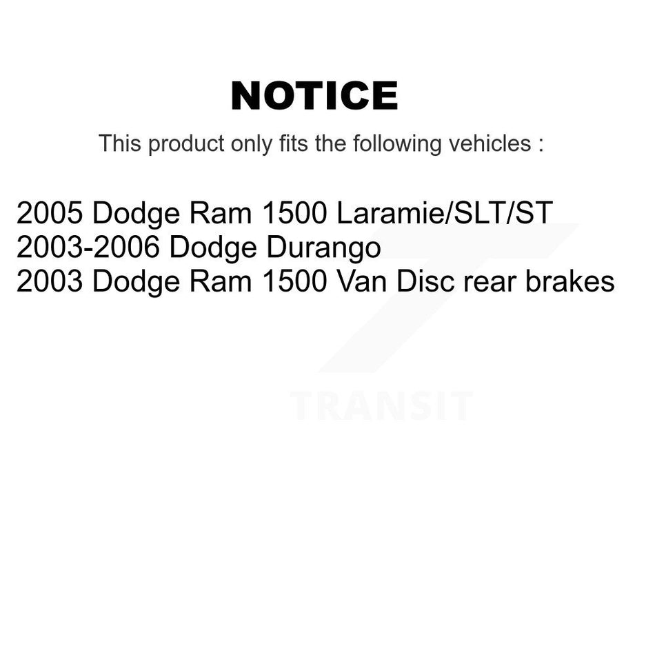 Front Rear Ceramic Brake Pads And Parking Shoes Kit For Dodge Durango Ram 1500 KCN-100160