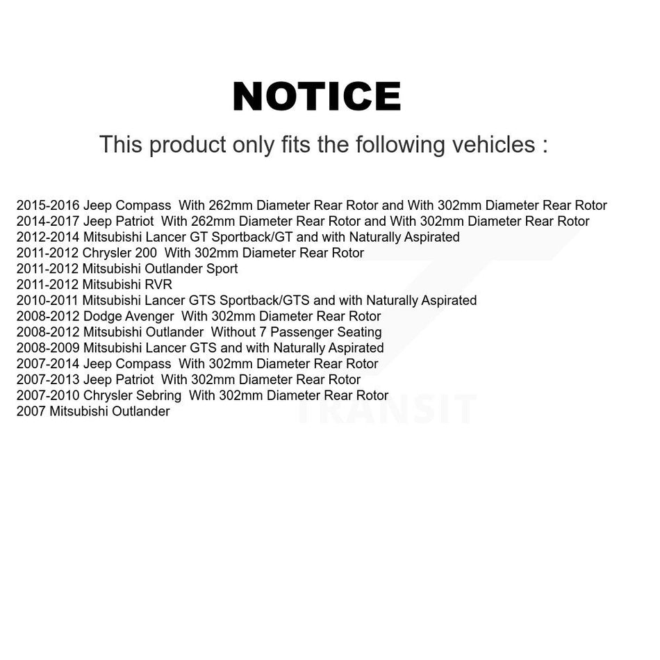 Front Rear Ceramic Brake Pads And Parking Shoes Kit For Jeep Compass Patriot Mitsubishi Chrysler 200 Dodge Avenger Lancer Outlander Sport RVR KCN-100170