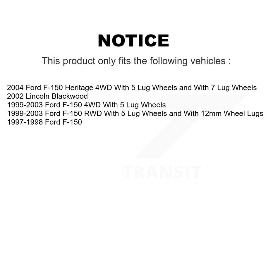 Front Rear Ceramic Brake Pads And Parking Shoes Kit For Ford F-150 Heritage Lincoln Blackwood KCN-100178