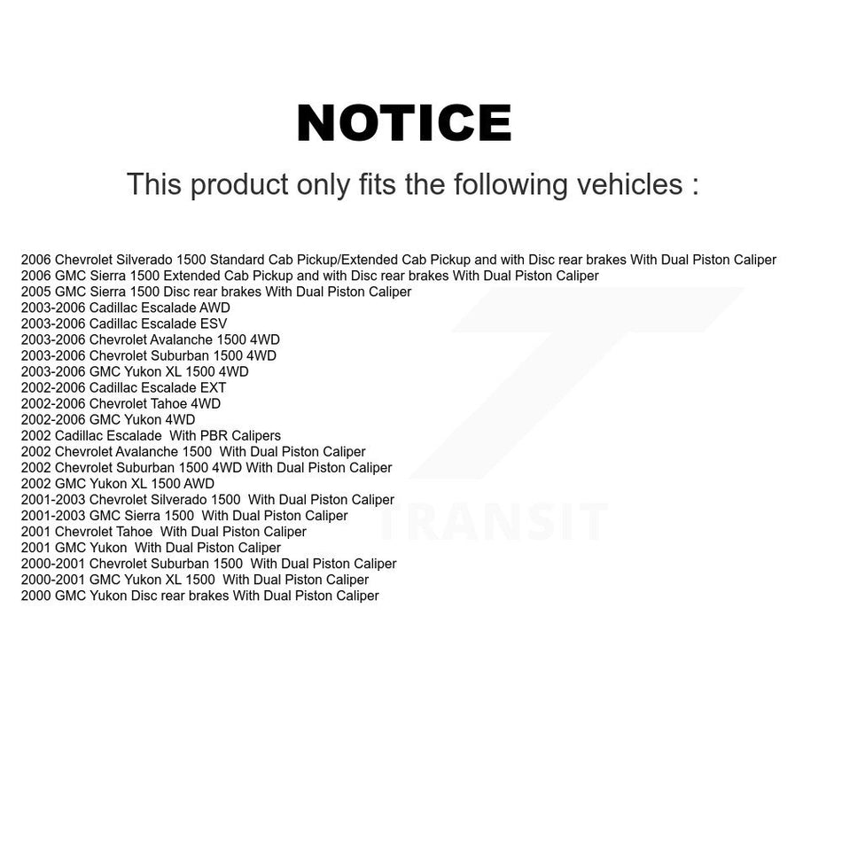 Front Rear Ceramic Brake Pads And Parking Shoes Kit For Chevrolet Silverado 1500 GMC Tahoe Sierra Suburban Yukon Avalanche XL Cadillac Escalade ESV EXT KCN-100208