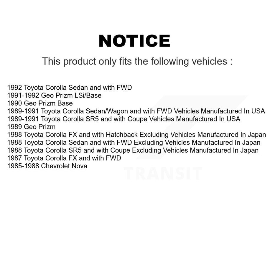 Front Rear Ceramic Brake Pads And Drum Shoes Kit For Toyota Corolla Geo Prizm Chevrolet Nova KCN-100306