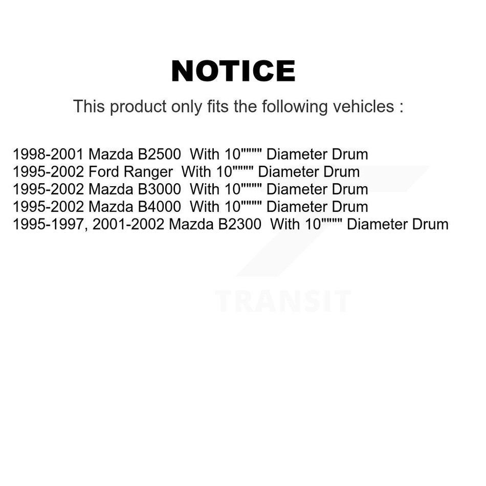 Front Rear Ceramic Brake Pads And Drum Shoes Kit For Ford Ranger Mazda B3000 B2300 B2500 B4000 KCN-100326