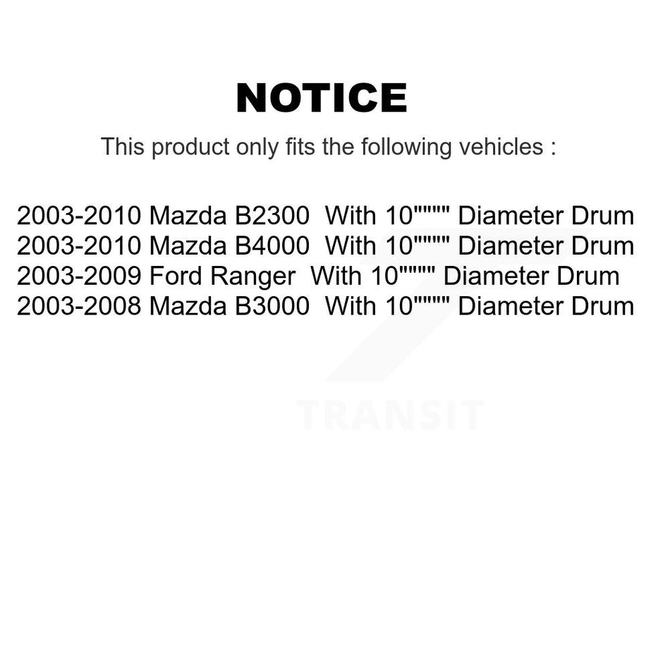 Front Rear Ceramic Brake Pads And Drum Shoes Kit For Ford Ranger Mazda B2300 B3000 B4000 KCN-100328