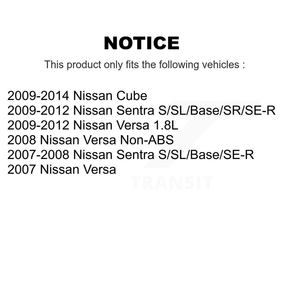 Front Rear Ceramic Brake Pads And Drum Shoes Kit For Nissan Sentra Versa Cube KCN-100348