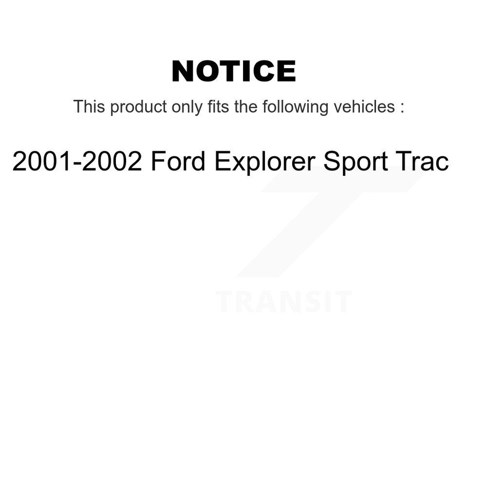 Front Rear Ceramic Brake Pads And Drum Shoes Kit For 2001-2002 Ford Explorer Sport Trac KCN-100375