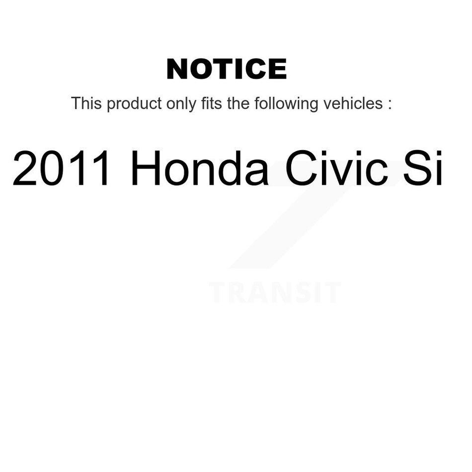 Front Rear Ceramic Brake Pads And Drum Shoes Kit For 2011 Honda Civic Si KCN-100405