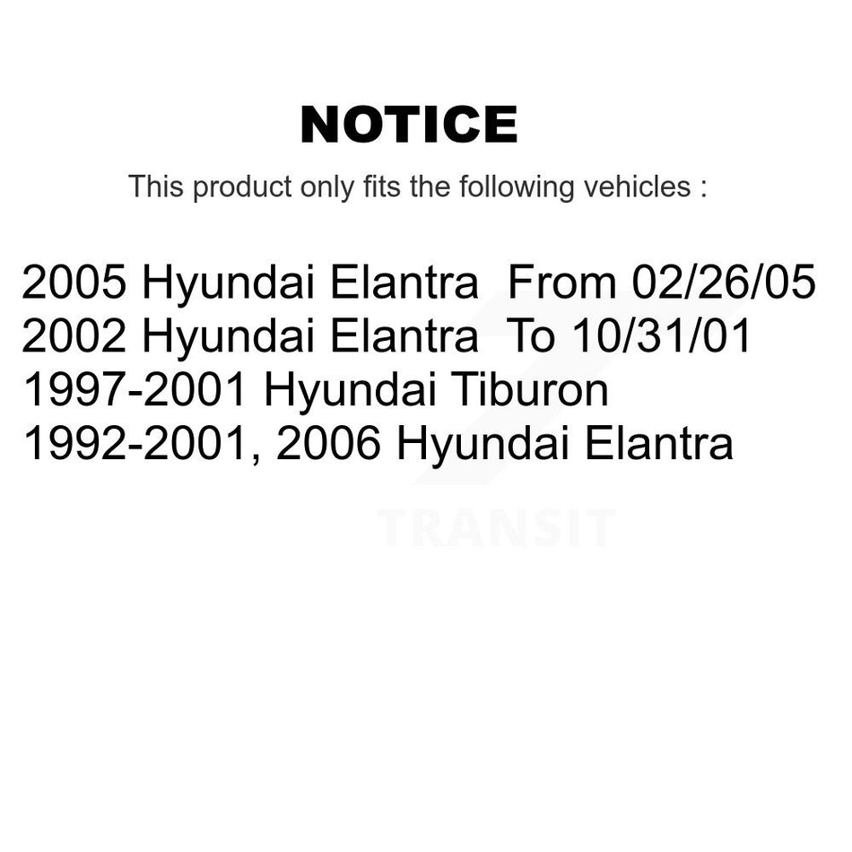 Front Rear Ceramic Brake Pads And Drum Shoes Kit For Hyundai Elantra Tiburon KCN-100413