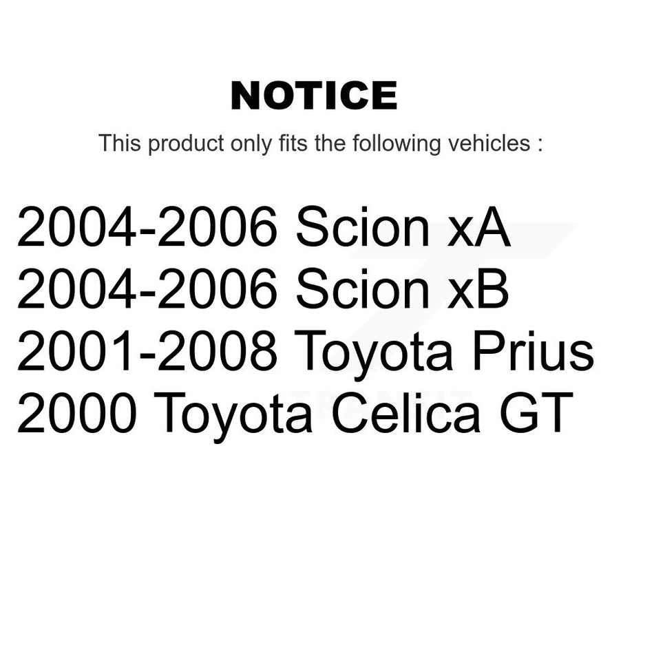 Front Rear Ceramic Brake Pads And Drum Shoes Kit For Toyota Prius Scion xB xA Celica KCN-100474