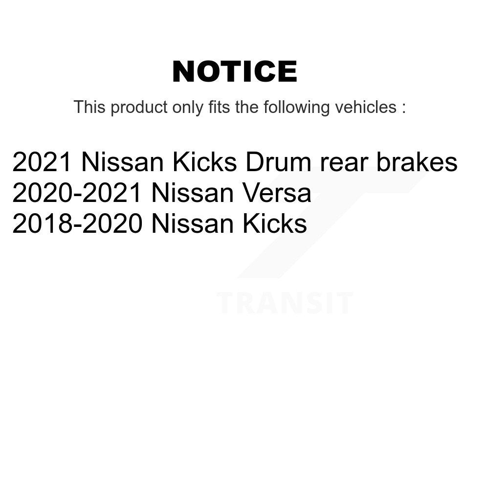 Front Rear Ceramic Brake Pads And Drum Shoes Kit For Nissan Kicks Versa KCN-100760