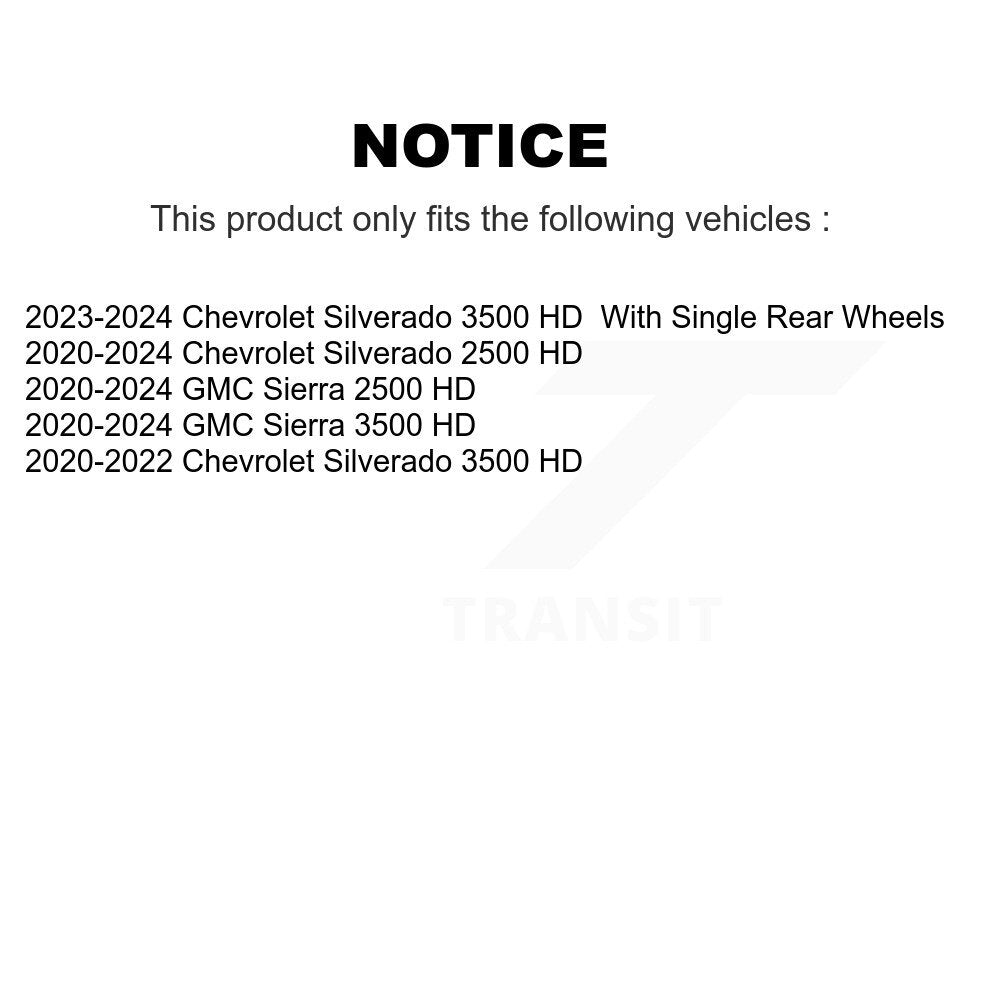 Front Rear Ceramic Brake Pads Parking Shoe Kit For GMC Chevrolet Sierra 2500 HD Silverado KCN-100803