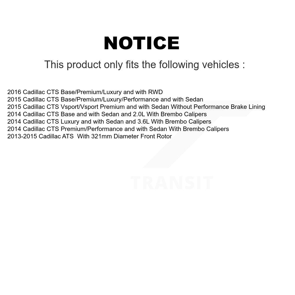 Front Rear Ceramic Brake Pads And Parking Shoes Kit For Cadillac ATS CTS KCN-100816