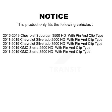 Front Rear Ceramic Brake Pads Parking Shoe Kit For GMC Chevrolet Sierra 2500 HD Silverado KCN-100821