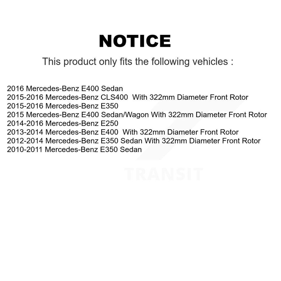 Front Rear Ceramic Brake Pads & Parking Shoes Kit For Mercedes-Benz E350 E400 E250 CLS400 KCN-100852