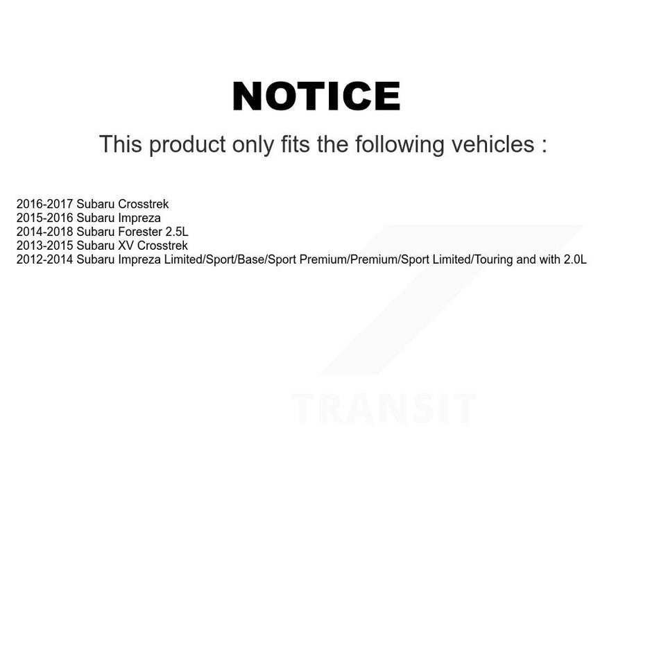 Front Rear Ceramic Brake Pads & Parking Shoe Kit For Subaru Forester Impreza XV Crosstrek KCN-100853