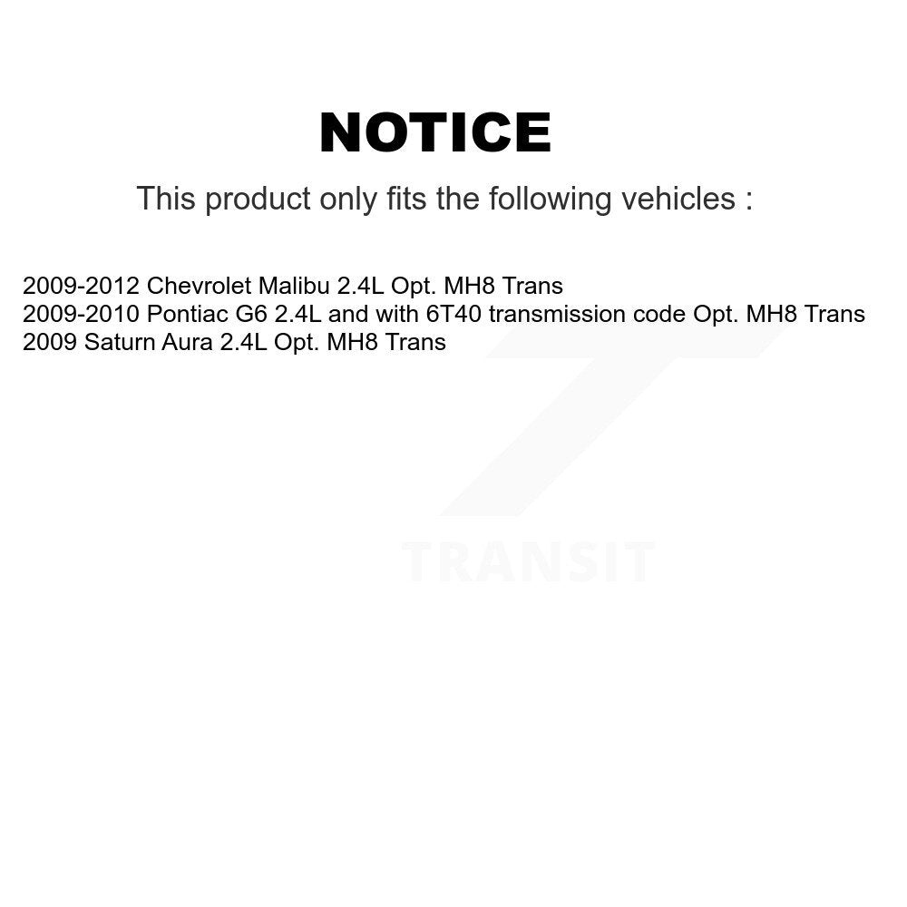 Front CV Axle Drive Shaft Kit For Chevrolet Malibu Pontiac G6 Saturn Aura Opt. MH8 Trans KCV-100003